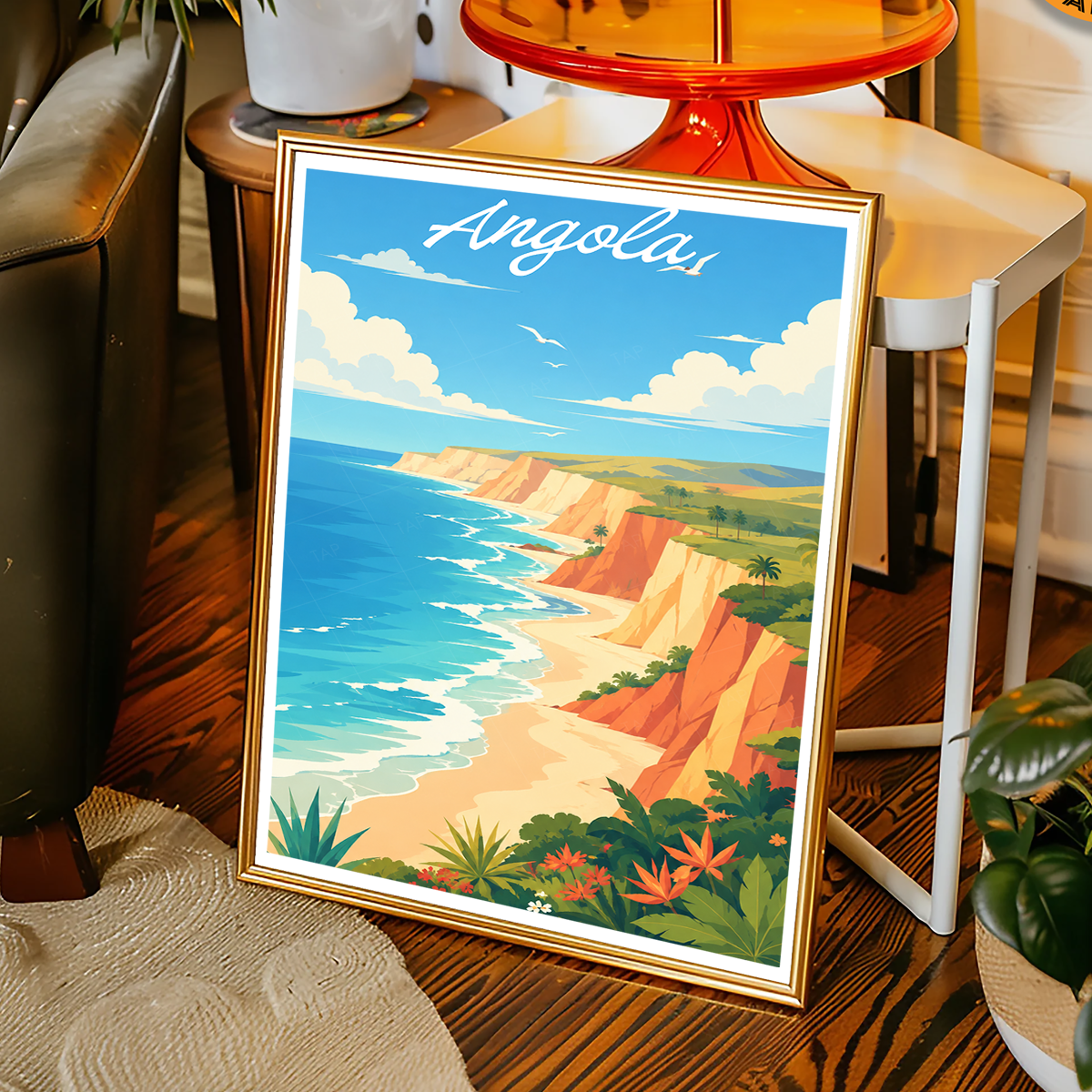Angola - Travel Poster Vintage Style Wall Art Print - Art Print - Travel Art Poster