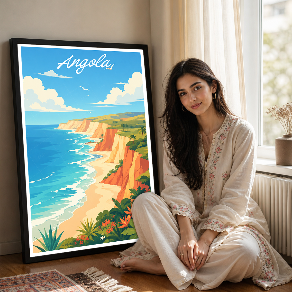 Angola - Travel Poster Vintage Style Wall Art Print - Art Print - Travel Art Poster