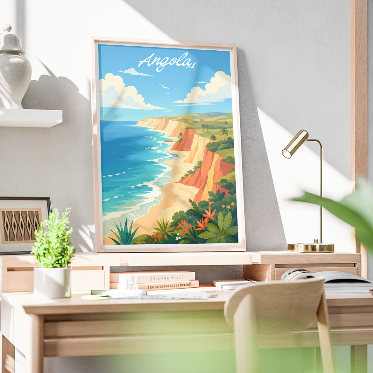 Angola - Travel Poster Vintage Style Wall Art Print - Art Print - Travel Art Poster