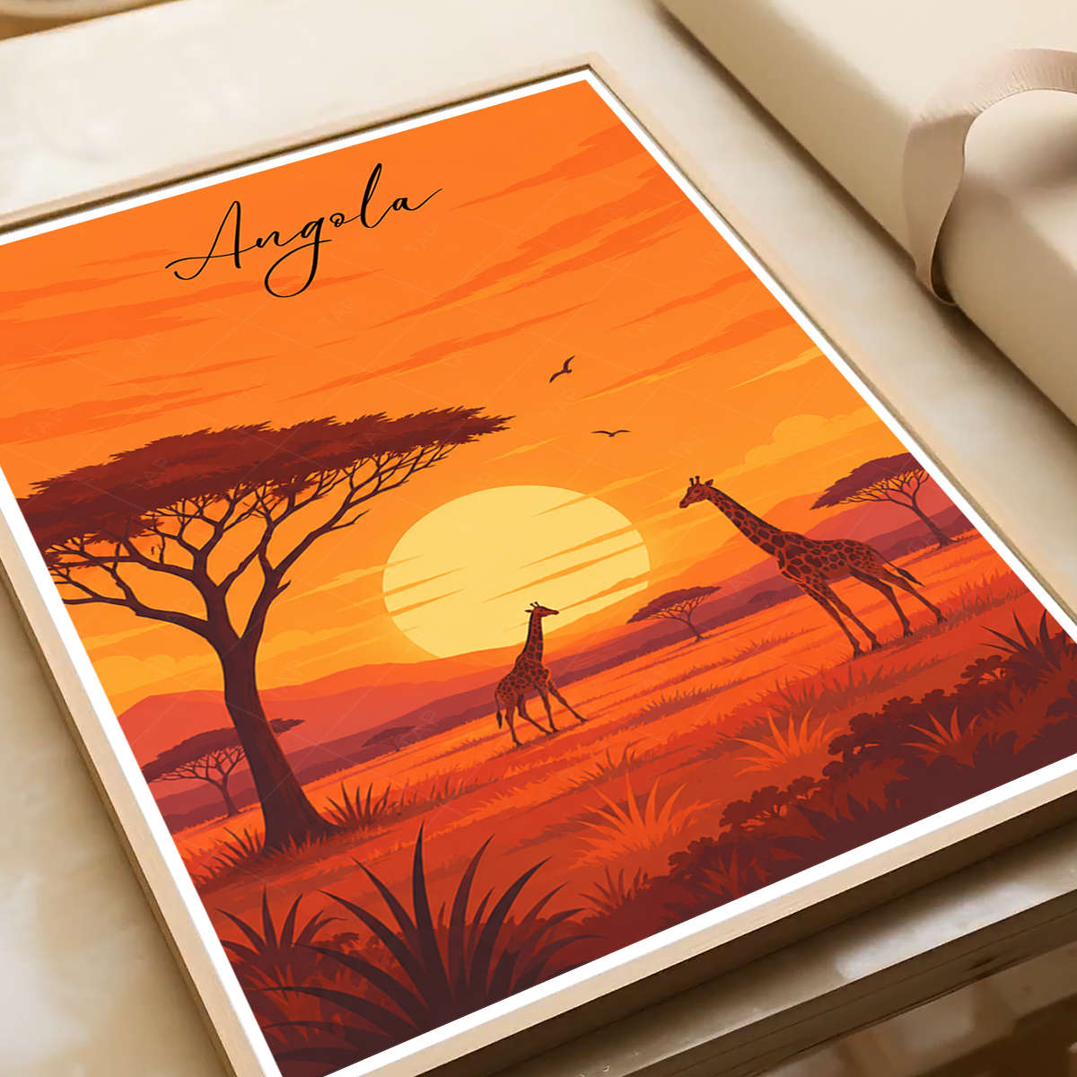 Angola - Travel Poster Vintage Style Wall Art Print - Art Print - Travel Art Poster