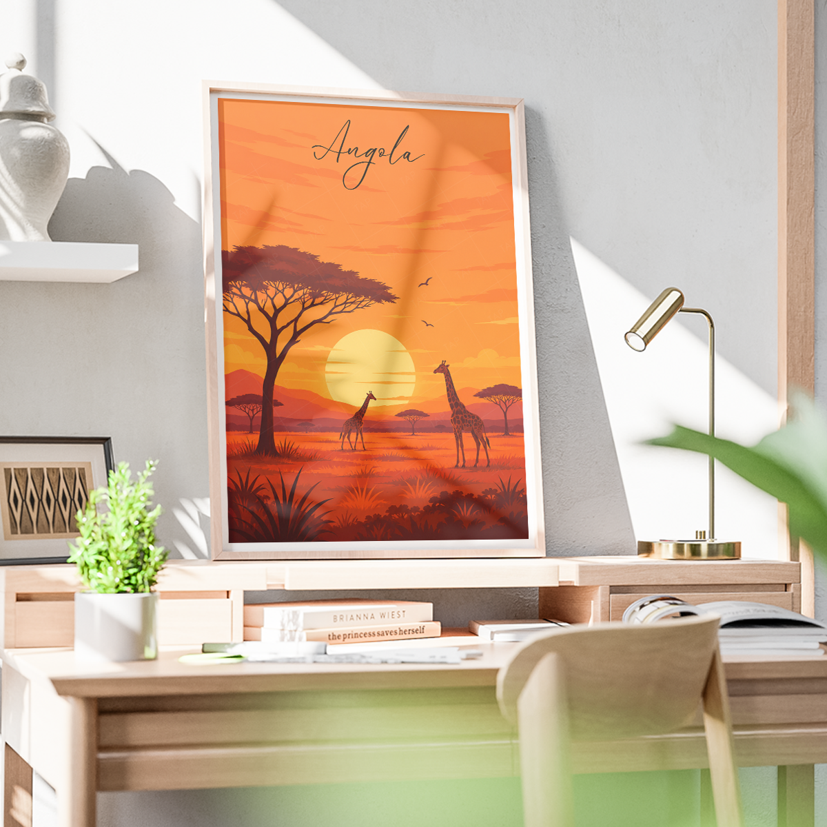 Angola - Travel Poster Vintage Style Wall Art Print - Art Print - Travel Art Poster