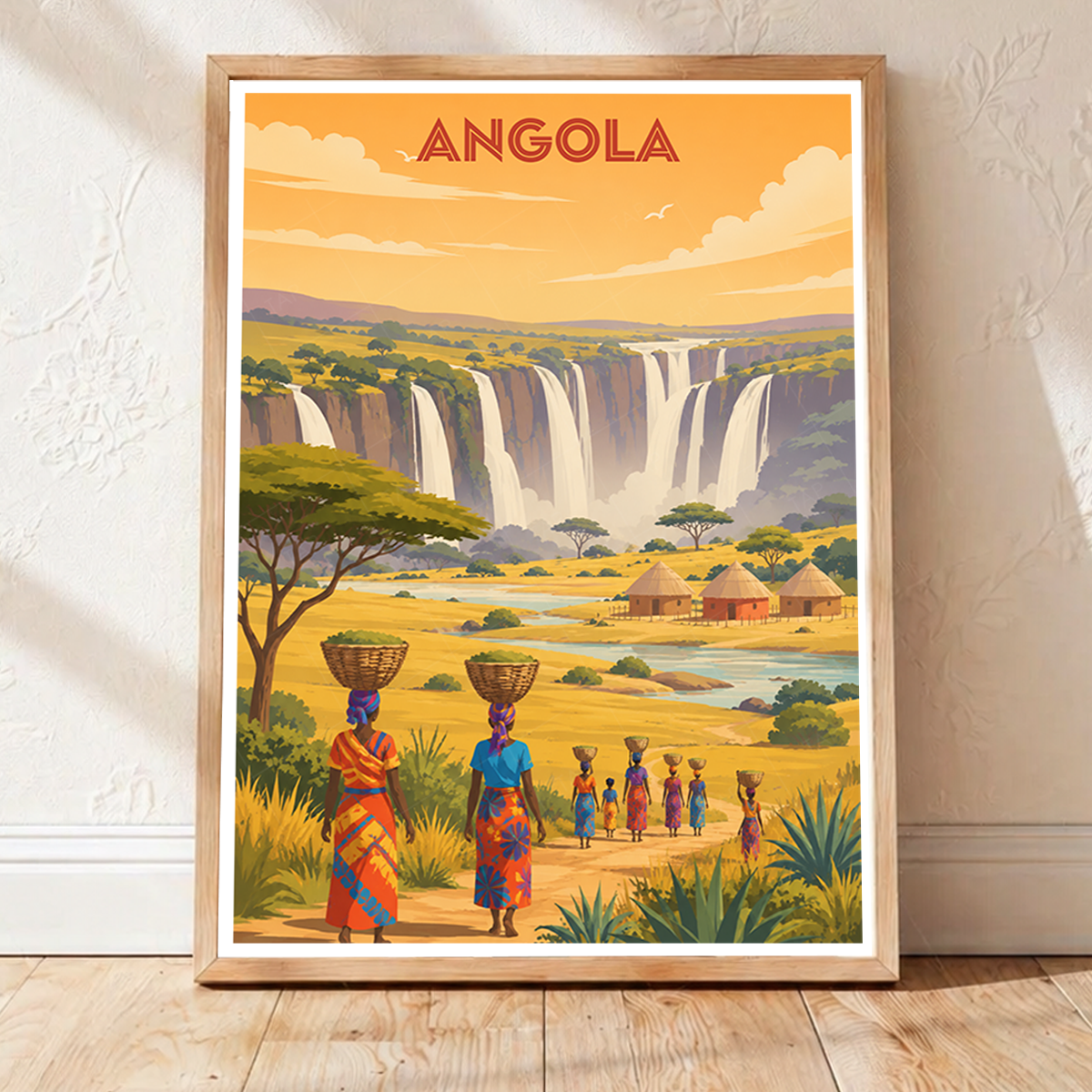 Angola - Travel Poster Vintage Style Wall Art Print - Art Print - Travel Art Poster