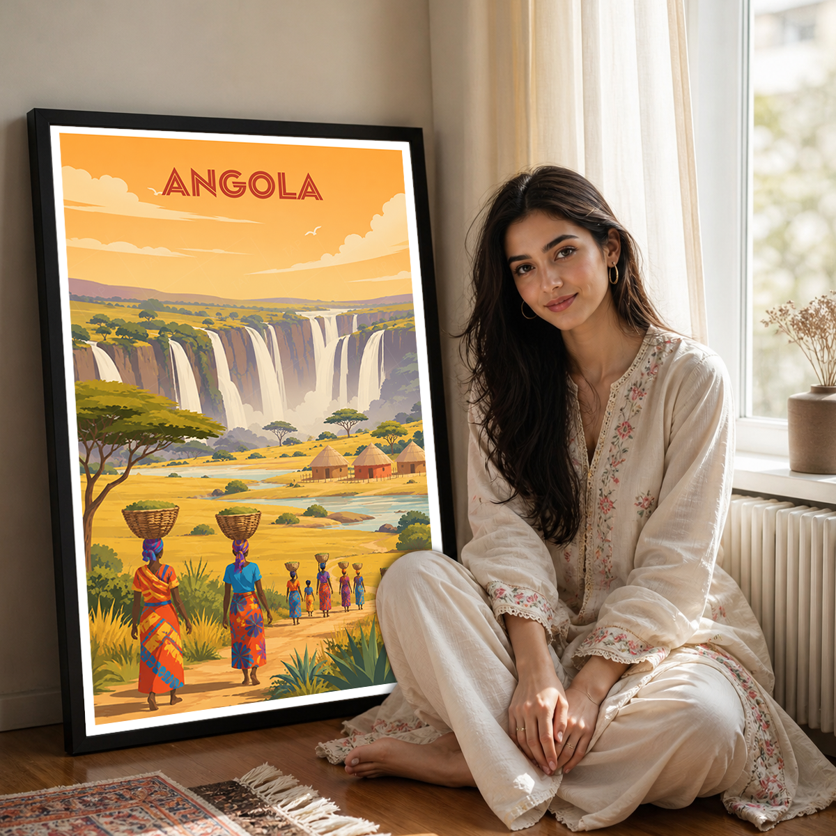 Angola - Travel Poster Vintage Style Wall Art Print - Art Print - Travel Art Poster