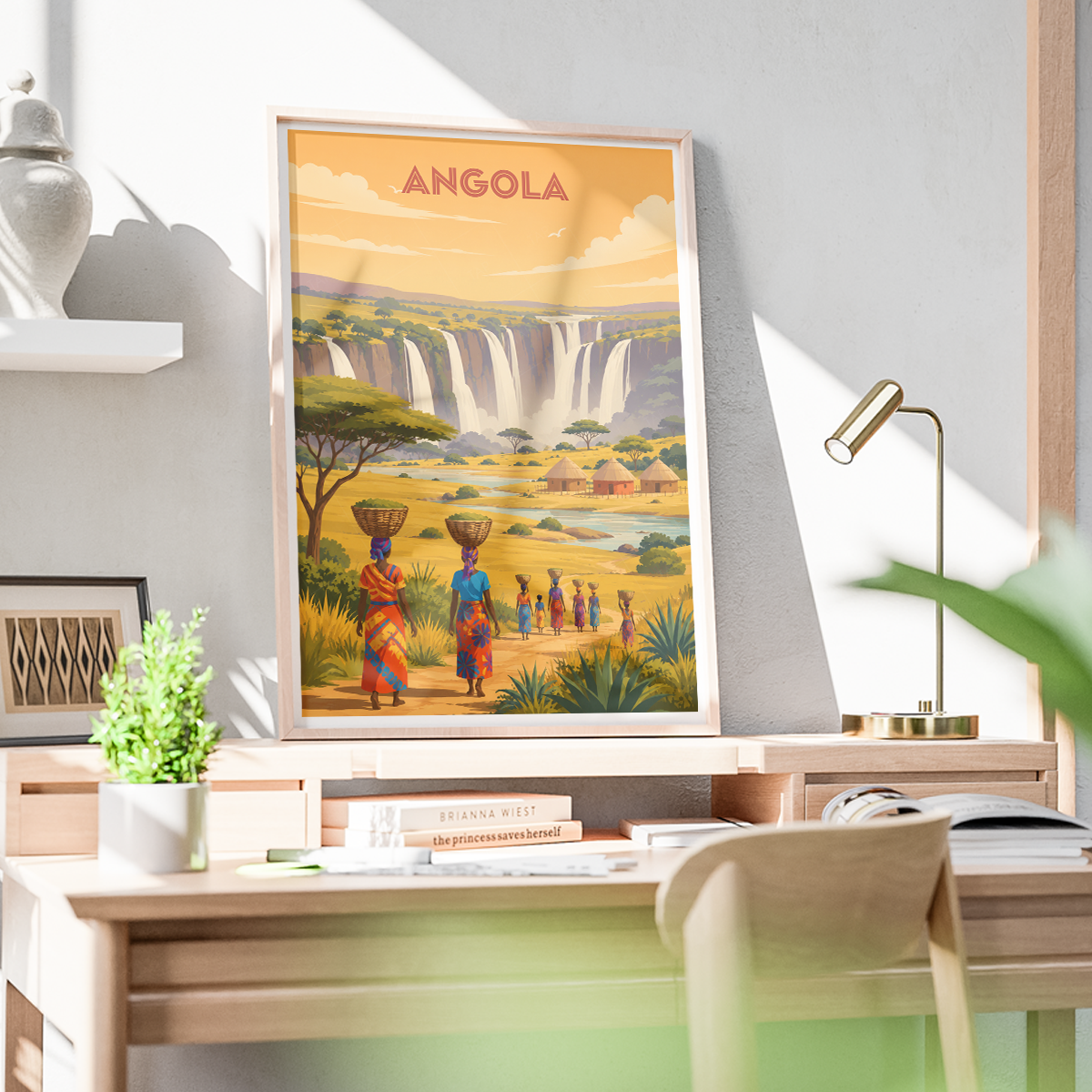 Angola - Travel Poster Vintage Style Wall Art Print - Art Print - Travel Art Poster