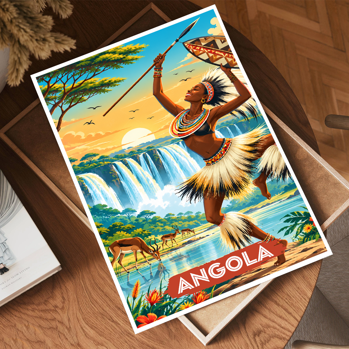 Angola - Travel Poster Vintage Style Wall Art Print - Art Print - Travel Art Poster