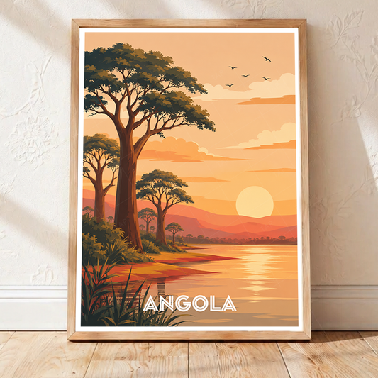 Angola - Travel Poster Vintage Style Wall Art Print - Art Print - Travel Art Poster
