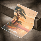 Angola - Travel Poster Vintage Style Wall Art Print - Art Print - Travel Art Poster