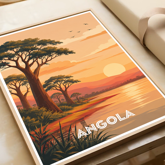 Angola - Travel Poster Vintage Style Wall Art Print - Art Print - Travel Art Poster