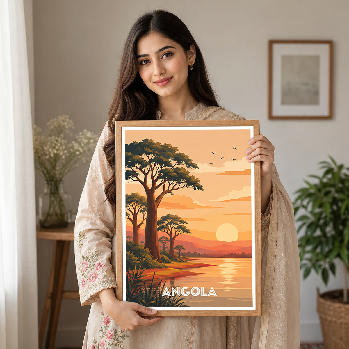 Angola - Travel Poster Vintage Style Wall Art Print - Art Print - Travel Art Poster