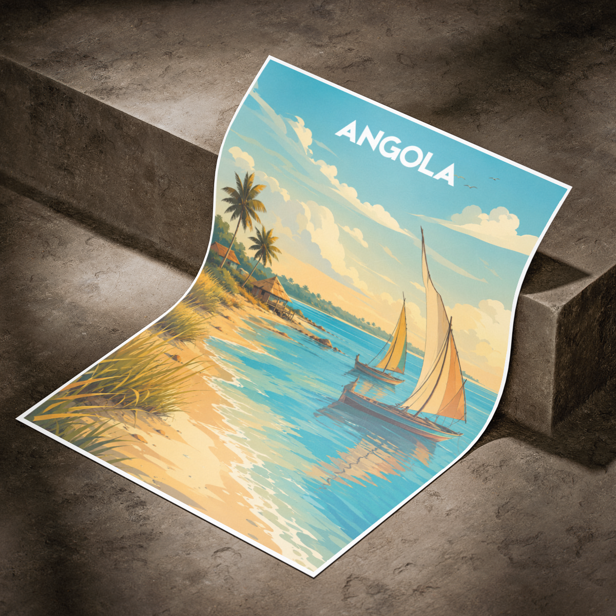 Angola - Travel Poster Vintage Style Wall Art Print - Art Print - Travel Art Poster