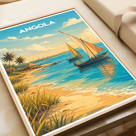 Angola - Travel Poster Vintage Style Wall Art Print - Art Print - Travel Art Poster