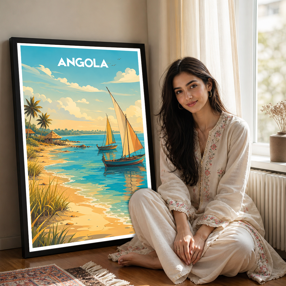 Angola - Travel Poster Vintage Style Wall Art Print - Art Print - Travel Art Poster