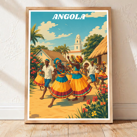 Angola - Travel Poster Vintage Style Wall Art Print - Art Print - Travel Art Poster