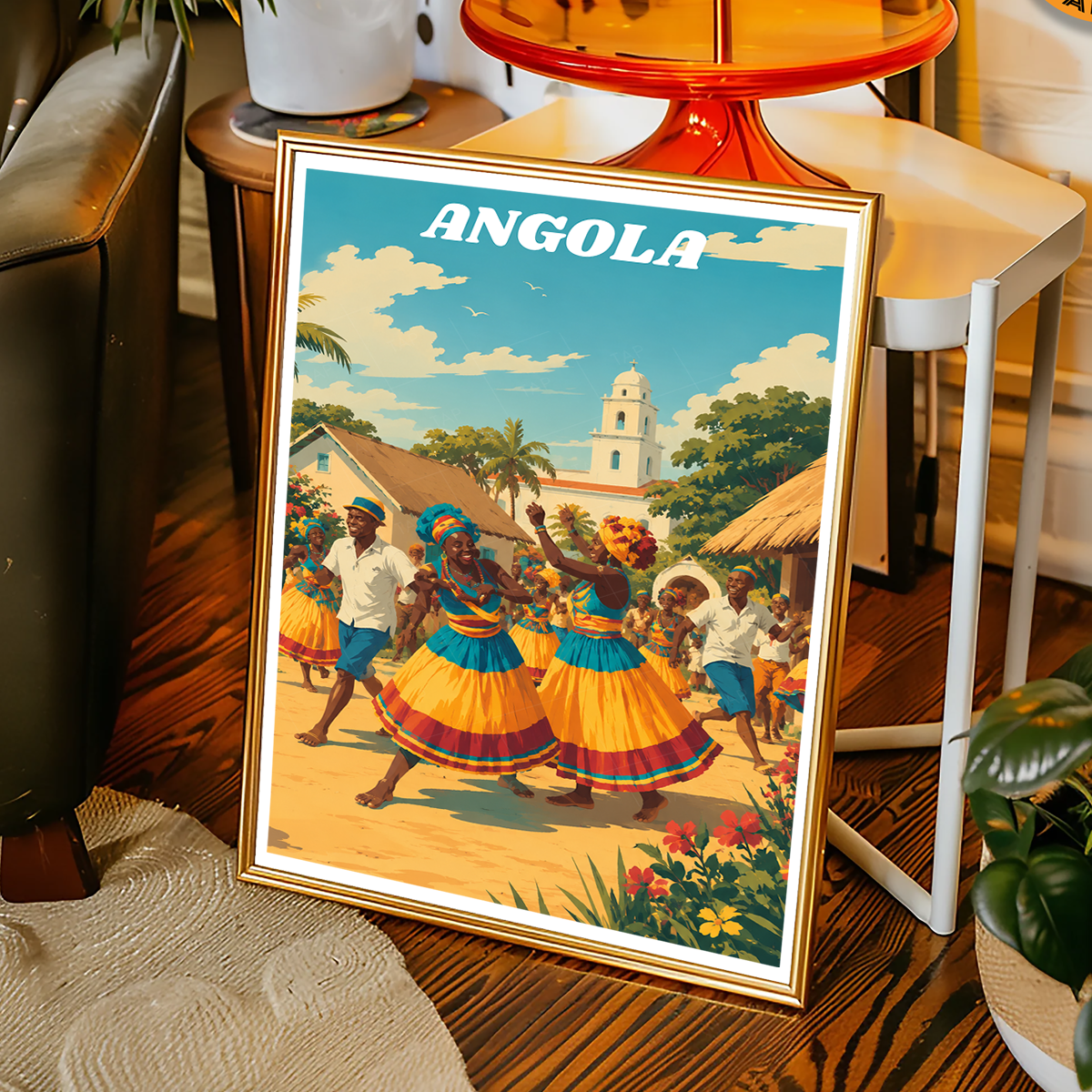Angola - Travel Poster Vintage Style Wall Art Print - Art Print - Travel Art Poster