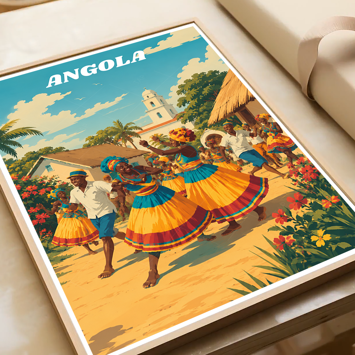 Angola - Travel Poster Vintage Style Wall Art Print - Art Print - Travel Art Poster