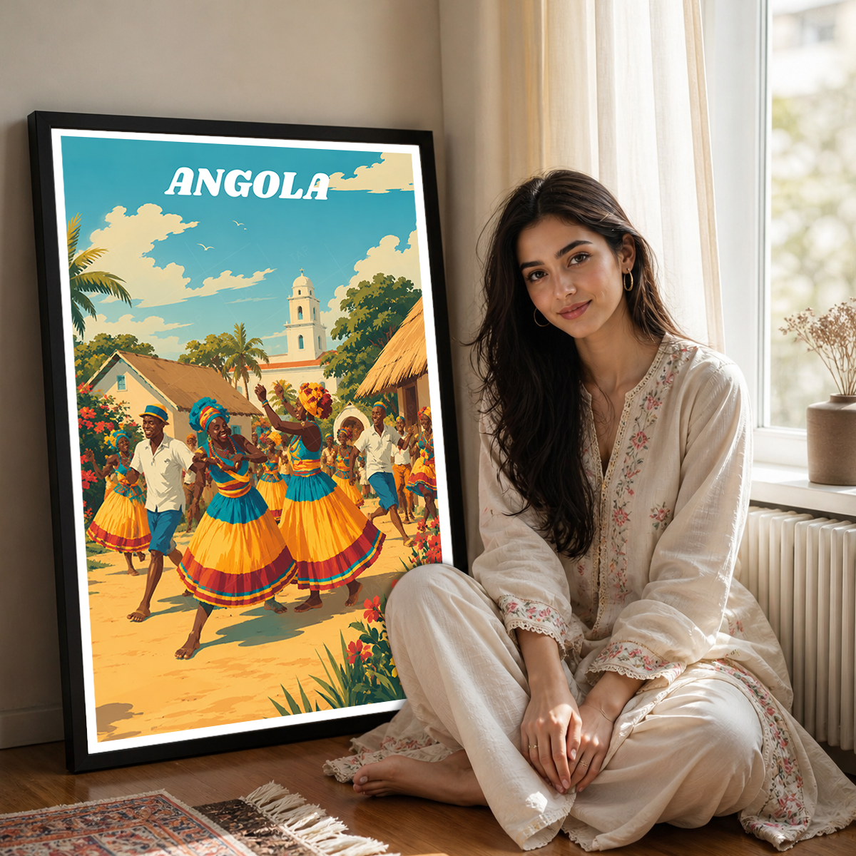 Angola - Travel Poster Vintage Style Wall Art Print - Art Print - Travel Art Poster