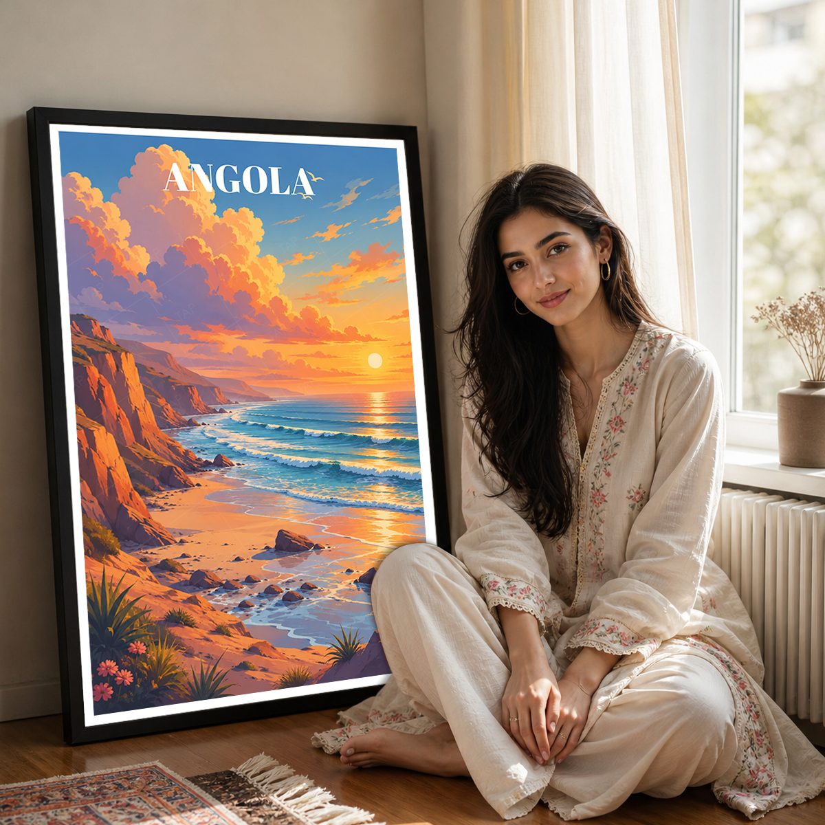 Angola - Travel Poster Vintage Style Wall Art Print - Art Print - Travel Art Poster