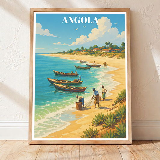 Angola - Travel Poster Vintage Style Wall Art Print - Art Print - Travel Art Poster