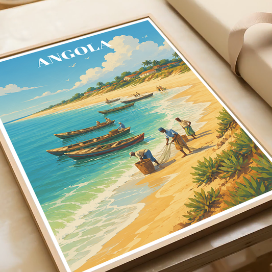 Angola - Travel Poster Vintage Style Wall Art Print - Art Print - Travel Art Poster