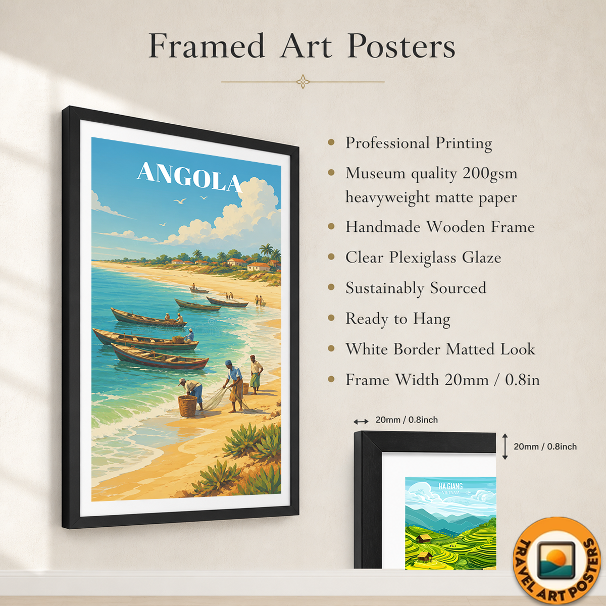 Angola - Travel Poster Vintage Style Wall Art Print - Art Print - Travel Art Poster