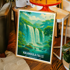 Kalandula Falls - Angola - Travel Poster Vintage Style Wall Art Print - Art Print - Travel Art Poster