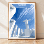 Christo Rei - Angola - Travel Poster Vintage Style Wall Art Print - Art Print - Travel Art Poster