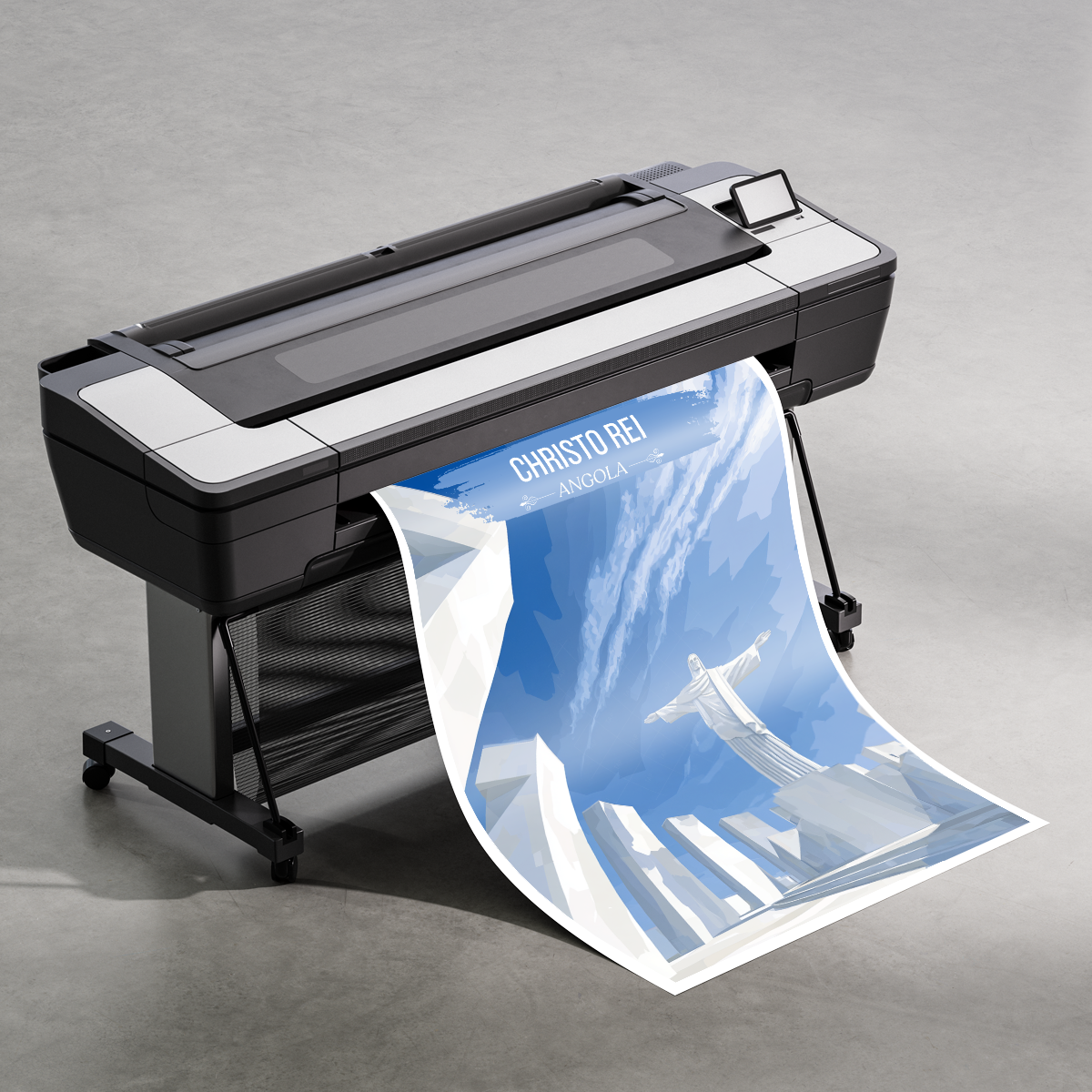 Christo Rei - Angola - Travel Poster Vintage Style Wall Art Print - Art Print - Travel Art Poster
