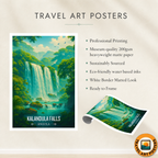 Kalandula Falls - Angola - Travel Poster Vintage Style Wall Art Print - Art Print - Travel Art Poster