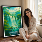 Kalandula Falls - Angola - Travel Poster Vintage Style Wall Art Print - Art Print - Travel Art Poster