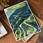 Leba Road - Angola - Travel Poster Vintage Style Wall Art Print - Art Print - Travel Art Poster
