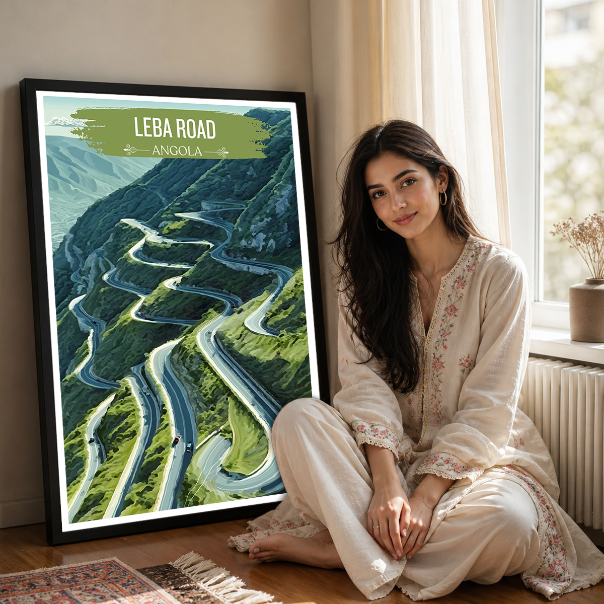 Leba Road - Angola - Travel Poster Vintage Style Wall Art Print - Art Print - Travel Art Poster