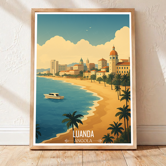Luanda - Angola - Travel Poster Vintage Style Wall Art Print - Art Print - Travel Art Poster