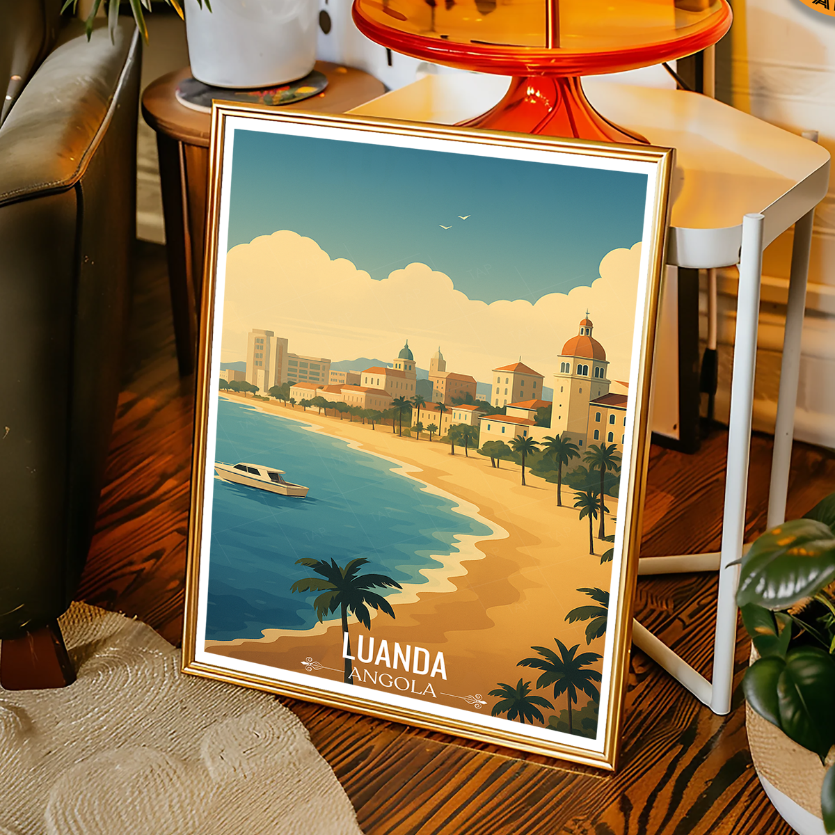 Luanda - Angola - Travel Poster Vintage Style Wall Art Print - Art Print - Travel Art Poster