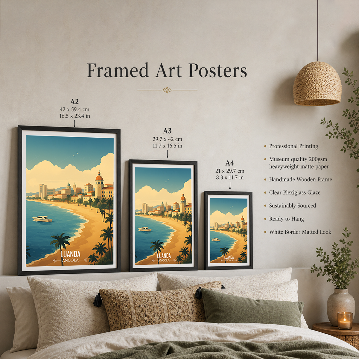 Luanda - Angola - Travel Poster Vintage Style Wall Art Print - Art Print - Travel Art Poster