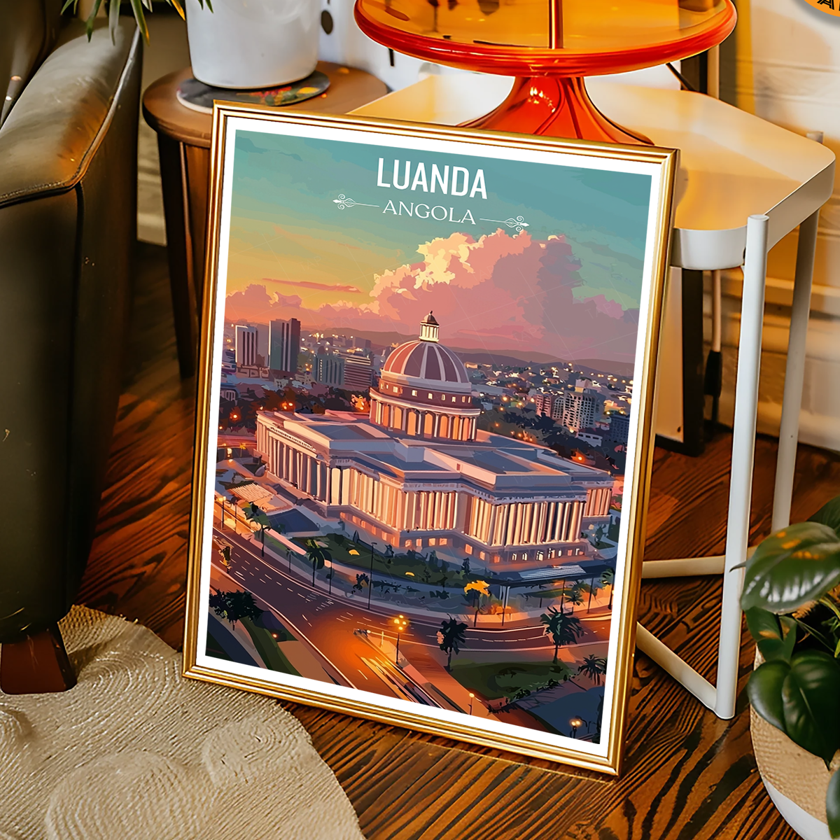 Luanda - Angola - Travel Poster Vintage Style Wall Art Print - Art Print - Travel Art Poster