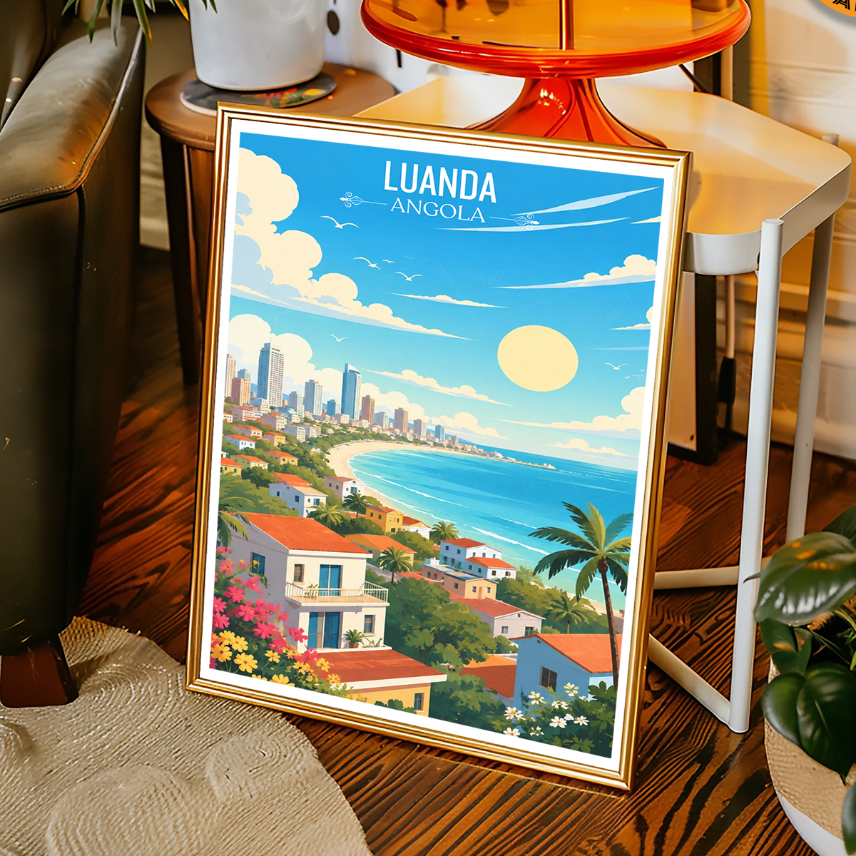 Luanda - Angola - Travel Poster Vintage Style Wall Art Print - Art Print - Travel Art Poster