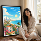 Luanda - Angola - Travel Poster Vintage Style Wall Art Print - Art Print - Travel Art Poster