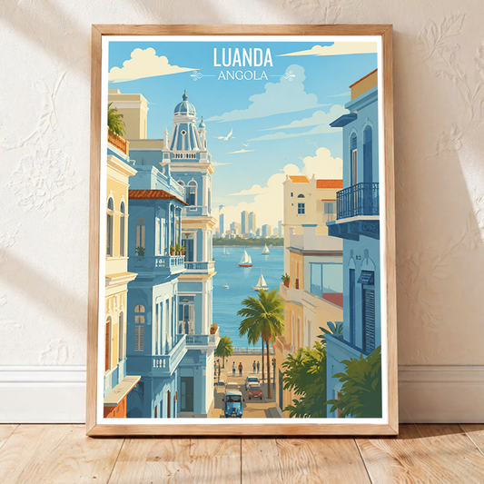 Luanda - Angola - Travel Poster Vintage Style Wall Art Print - Art Print - Travel Art Poster