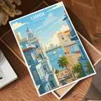 Luanda - Angola - Travel Poster Vintage Style Wall Art Print - Art Print - Travel Art Poster