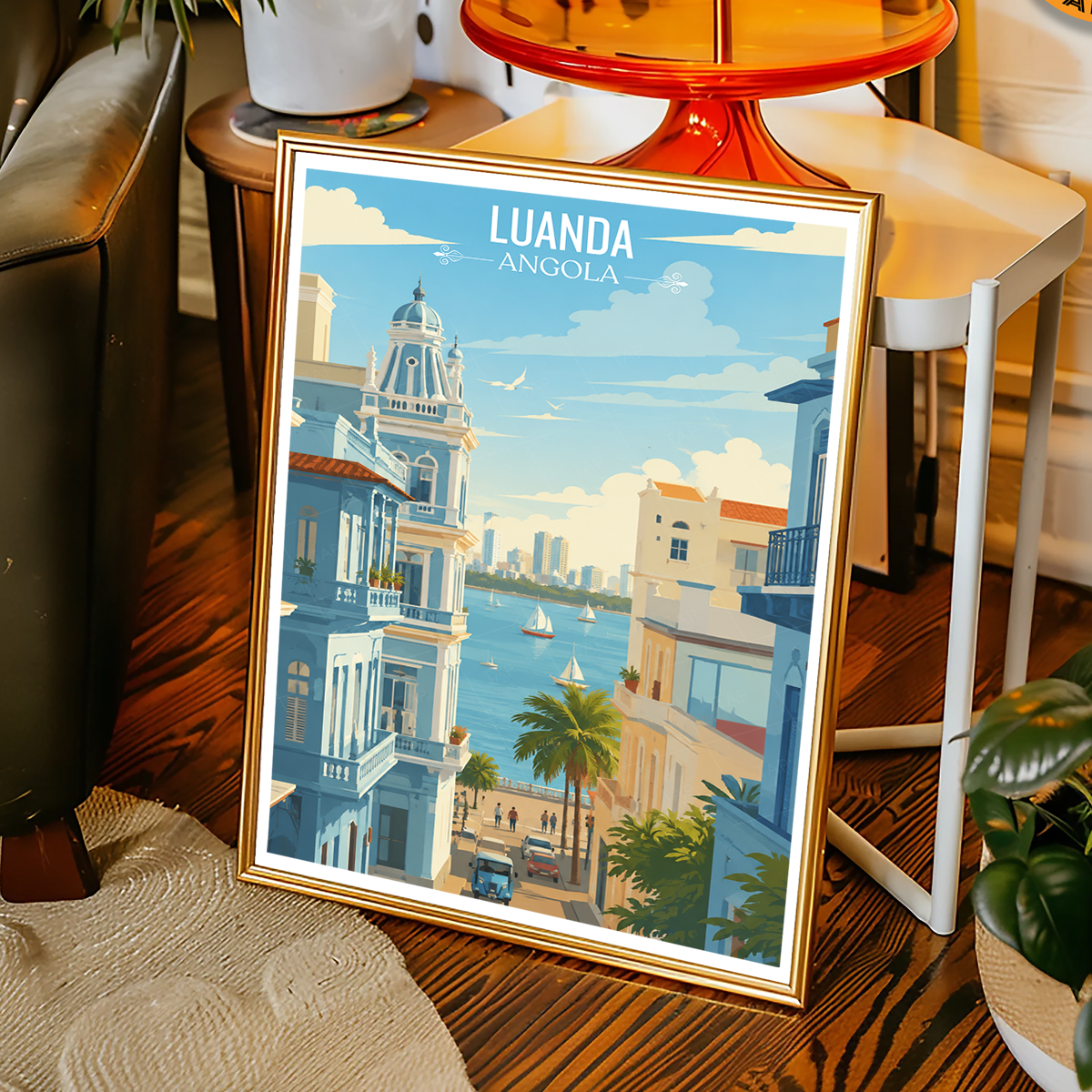 Luanda - Angola - Travel Poster Vintage Style Wall Art Print - Art Print - Travel Art Poster