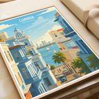 Luanda - Angola - Travel Poster Vintage Style Wall Art Print - Art Print - Travel Art Poster