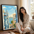 Luanda - Angola - Travel Poster Vintage Style Wall Art Print - Art Print - Travel Art Poster
