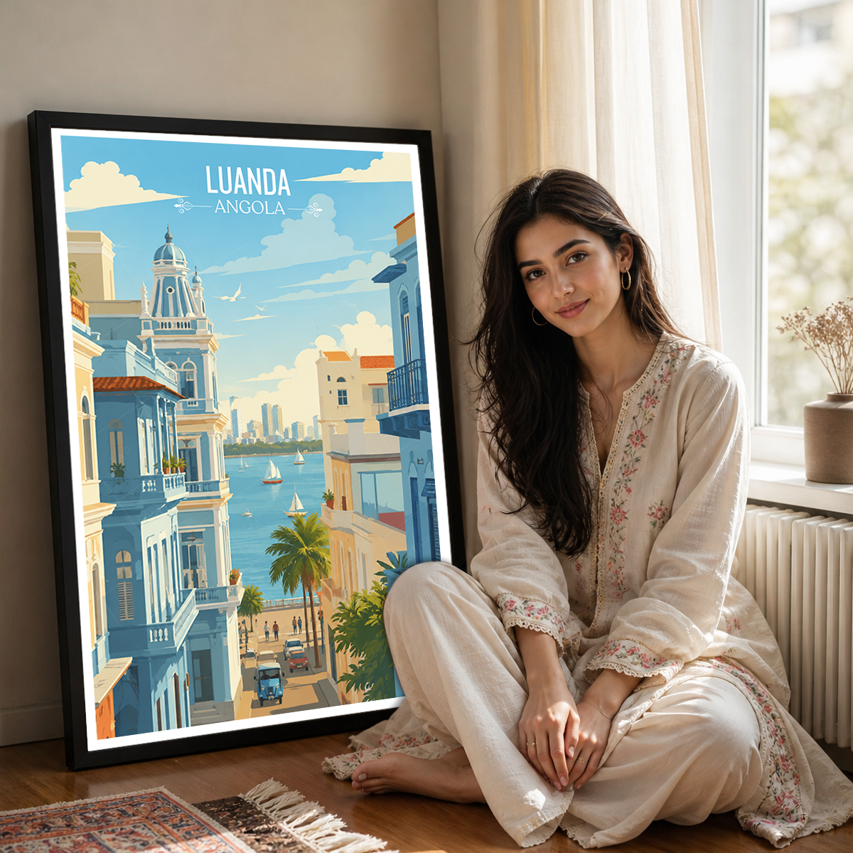 Luanda - Angola - Travel Poster Vintage Style Wall Art Print - Art Print - Travel Art Poster