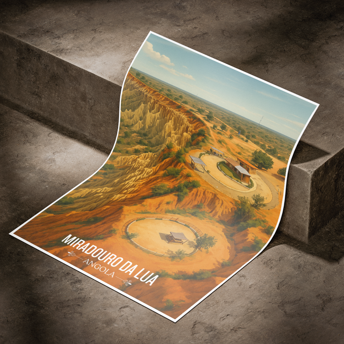 Miradouro - Angola - Travel Poster Vintage Style Wall Art Print - Art Print - Travel Art Poster