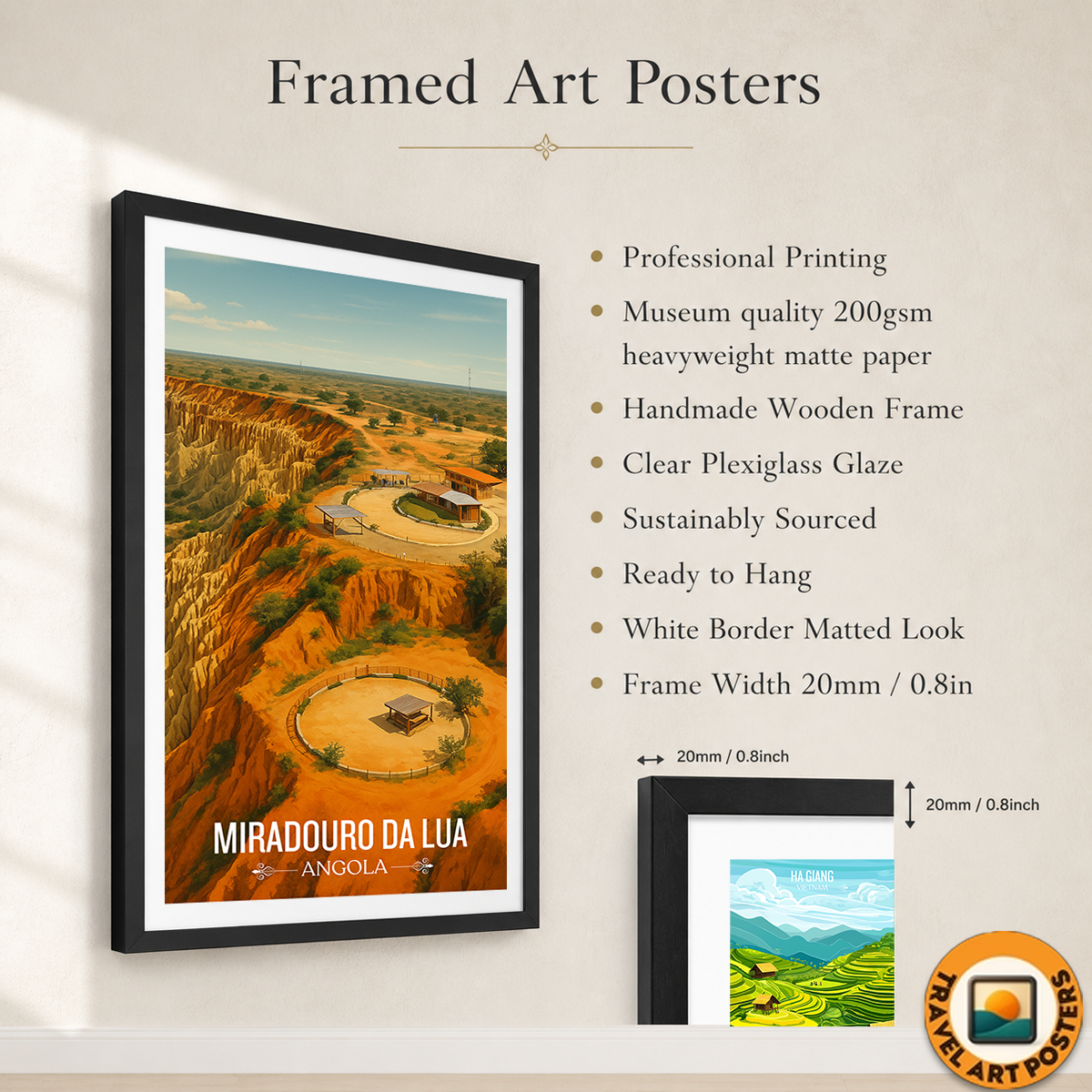 Miradouro - Angola - Travel Poster Vintage Style Wall Art Print - Art Print - Travel Art Poster