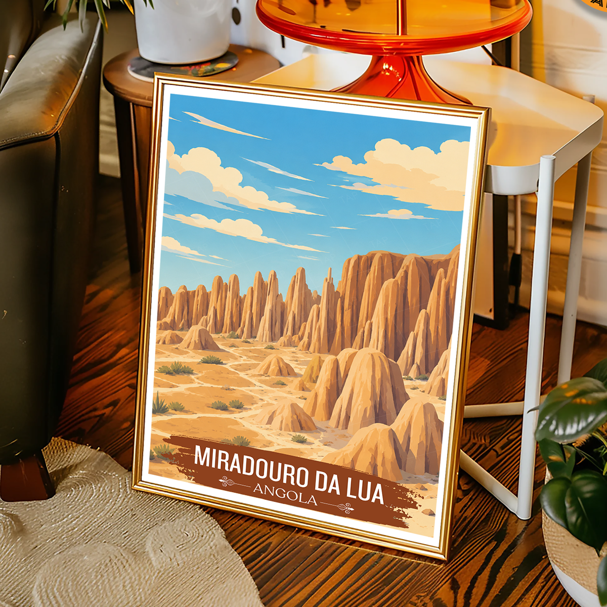 Miradouro da Lua - Angola - Travel Poster Vintage Style Wall Art Print - Art Print - Travel Art Poster