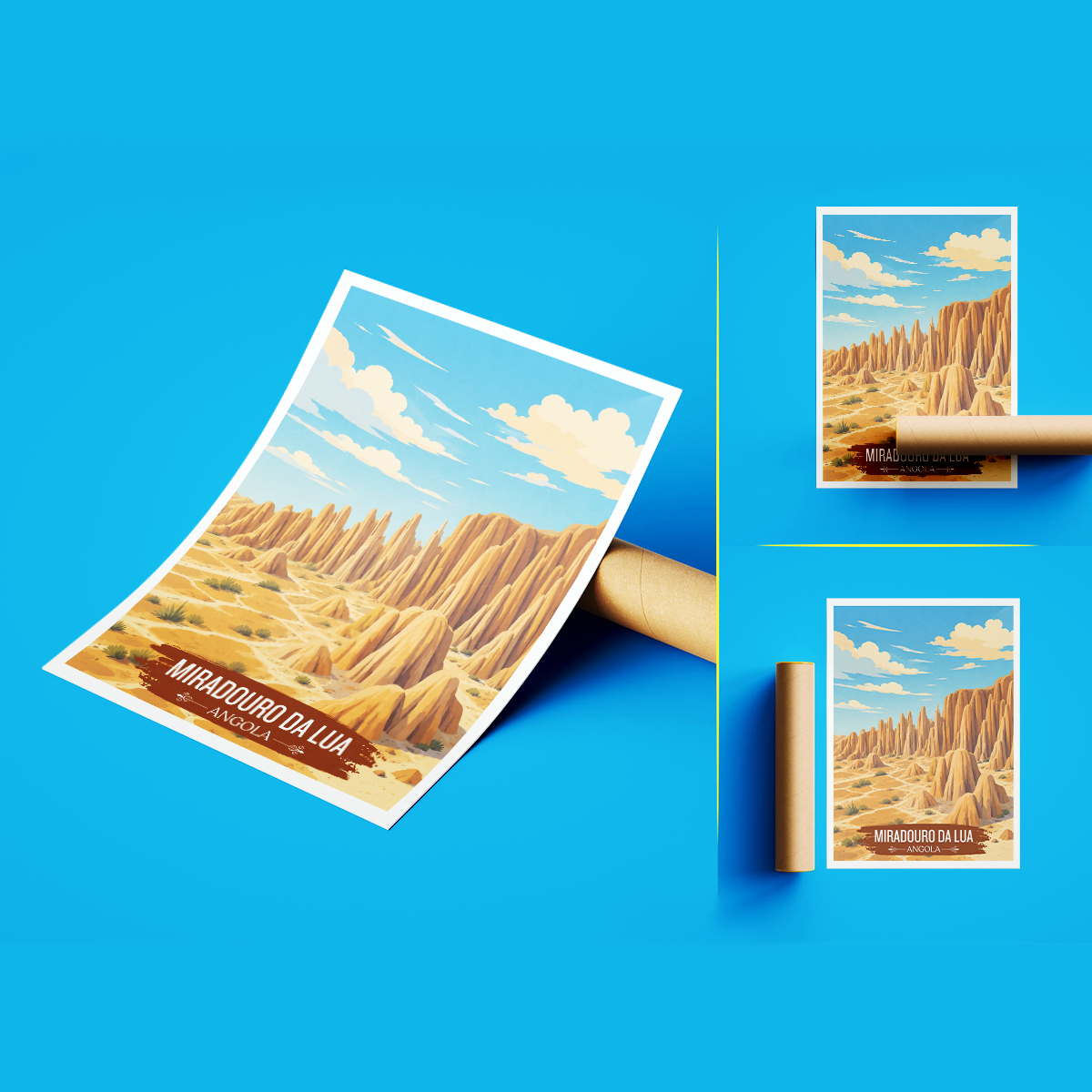 Miradouro da Lua - Angola - Travel Poster Vintage Style Wall Art Print - Art Print - Travel Art Poster