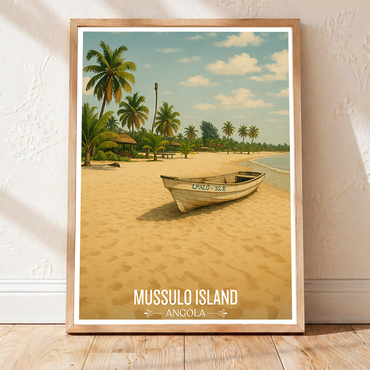 Mussulo Island - Angola - Travel Poster Vintage Style Wall Art Print - Art Print - Travel Art Poster