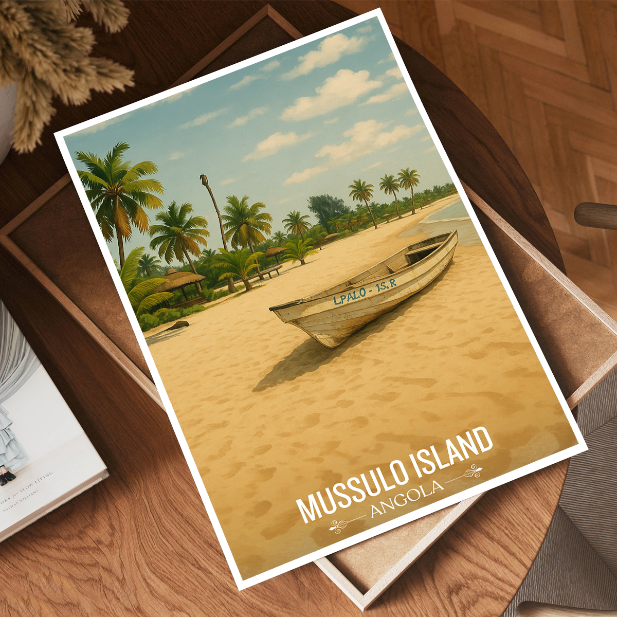 Mussulo Island - Angola - Travel Poster Vintage Style Wall Art Print - Art Print - Travel Art Poster