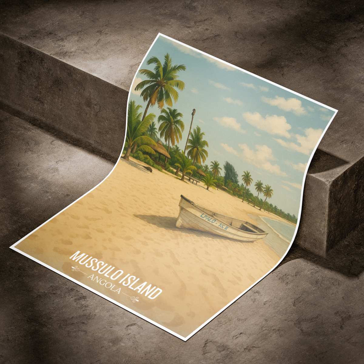 Mussulo Island - Angola - Travel Poster Vintage Style Wall Art Print - Art Print - Travel Art Poster